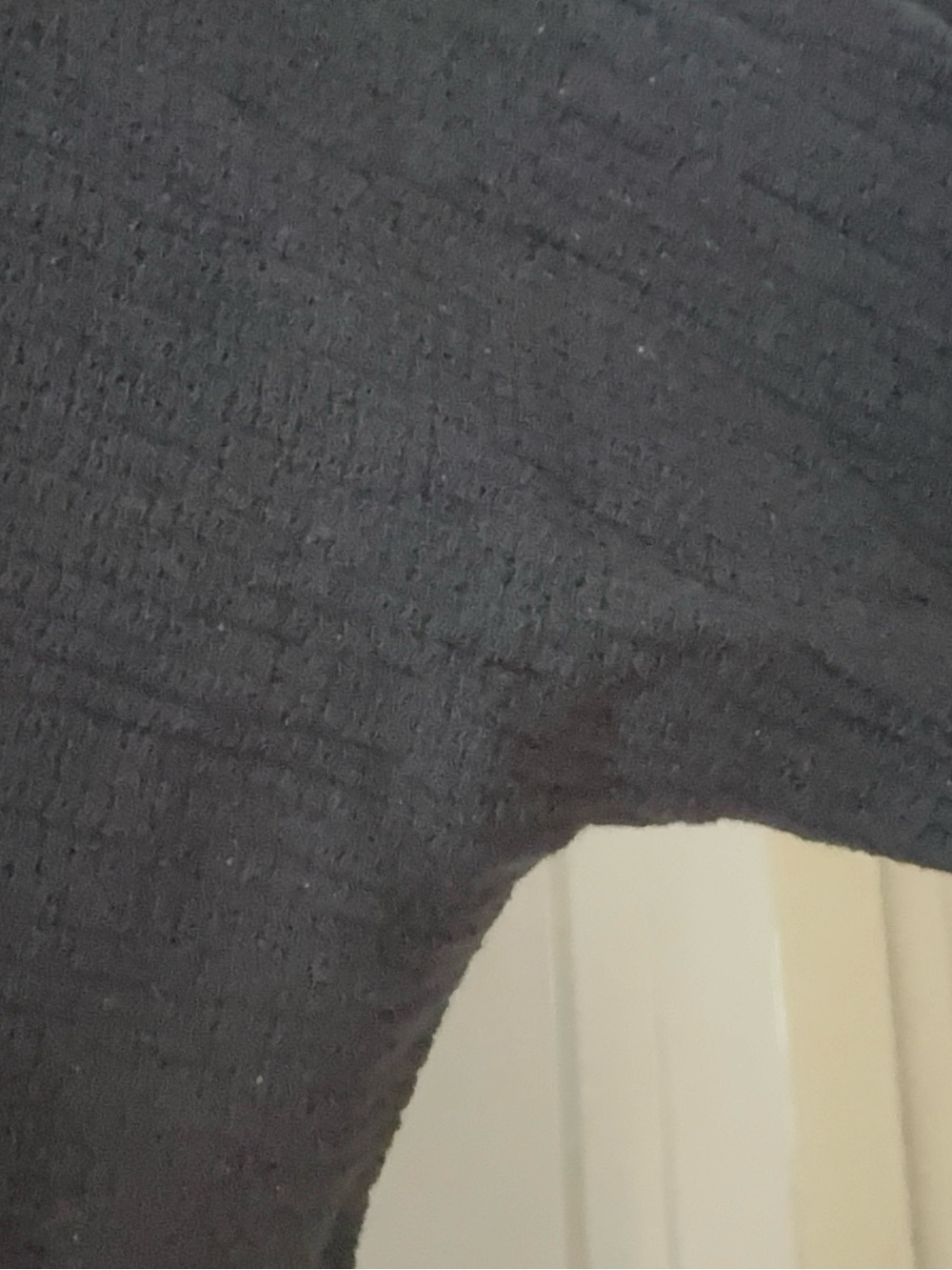 Black Textured Knit Top